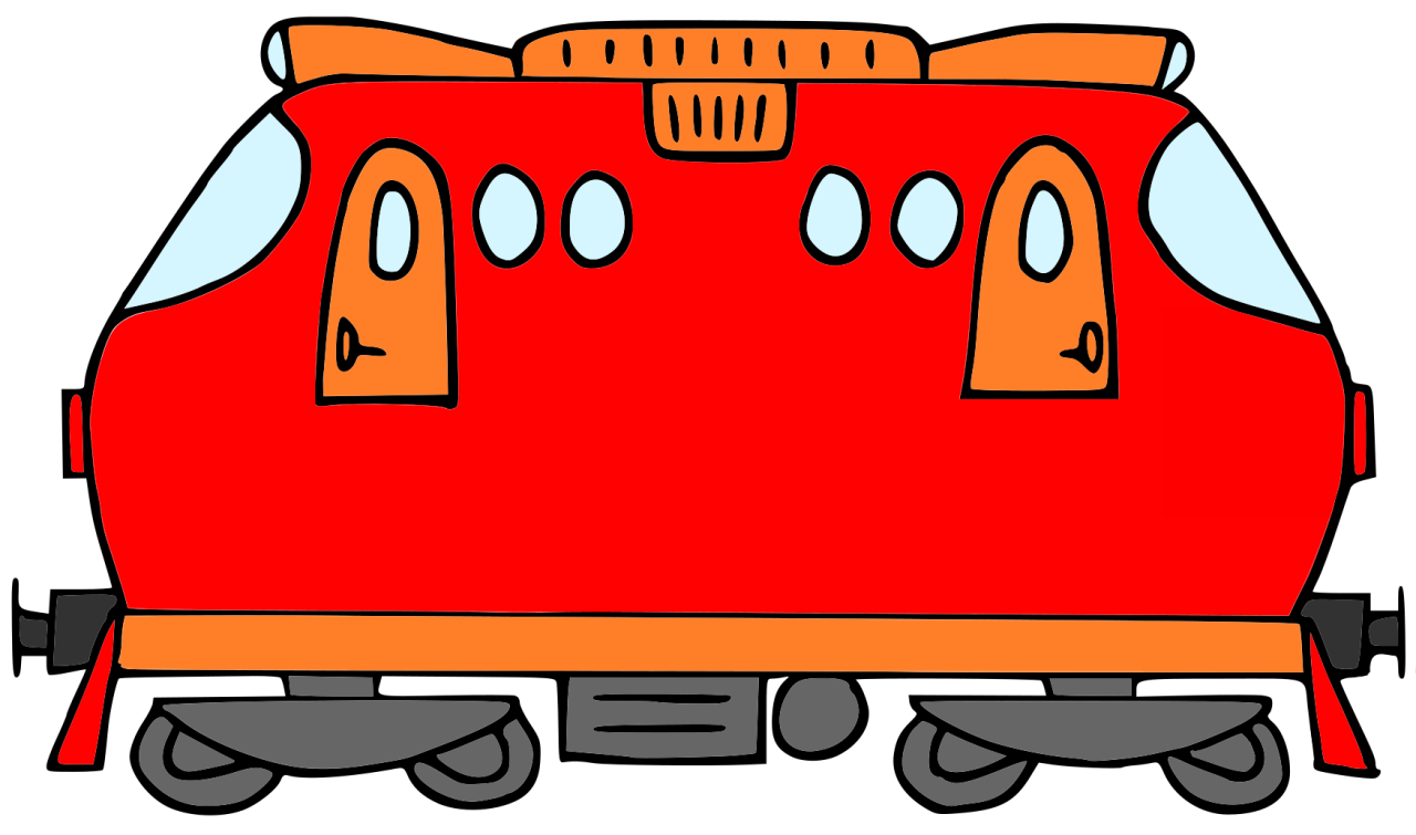 Autorská ilustrace lokomotivy vlak Hravé stroje_1